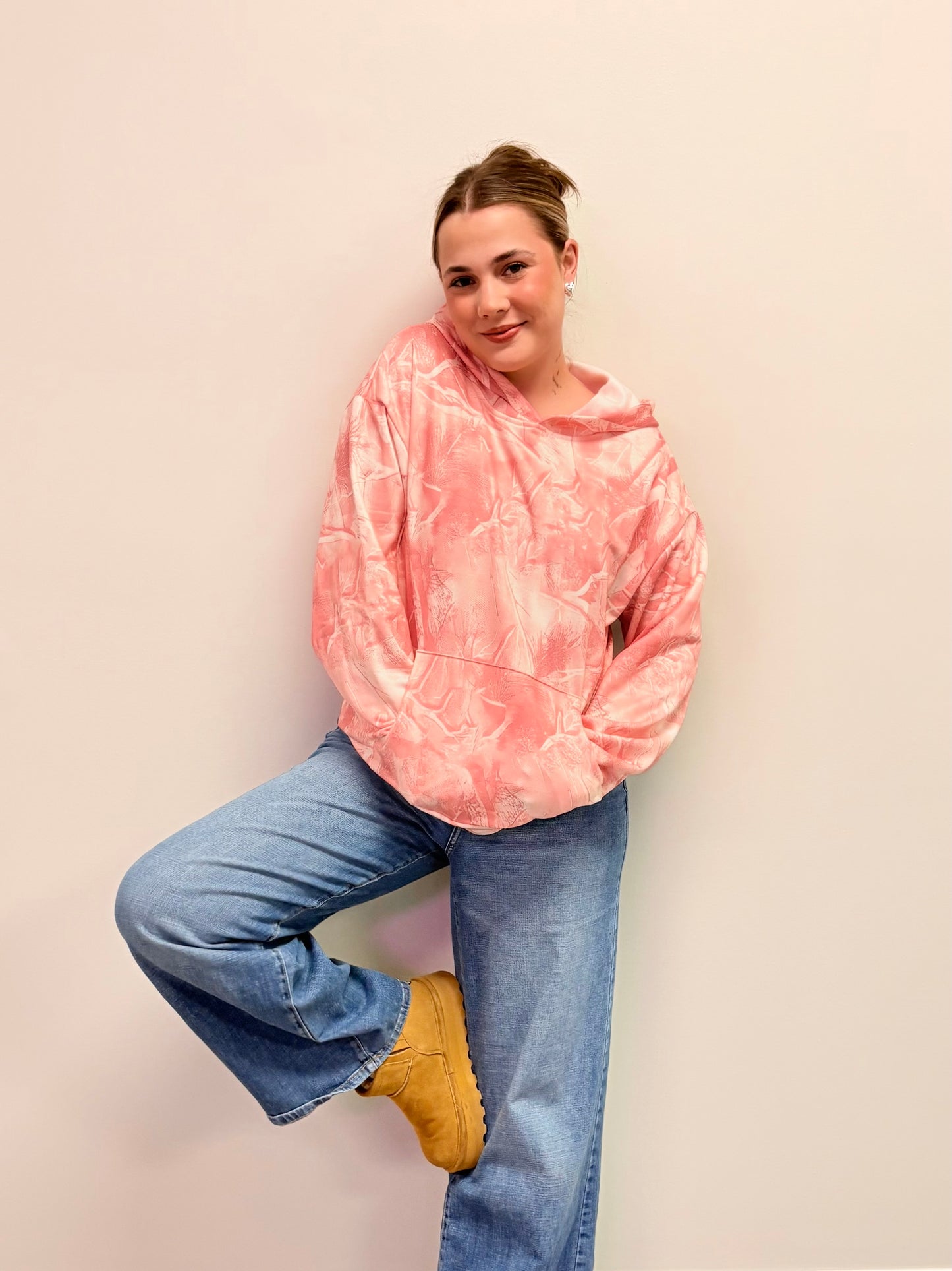 Oversized Pink Rodeo Camo Hoodie