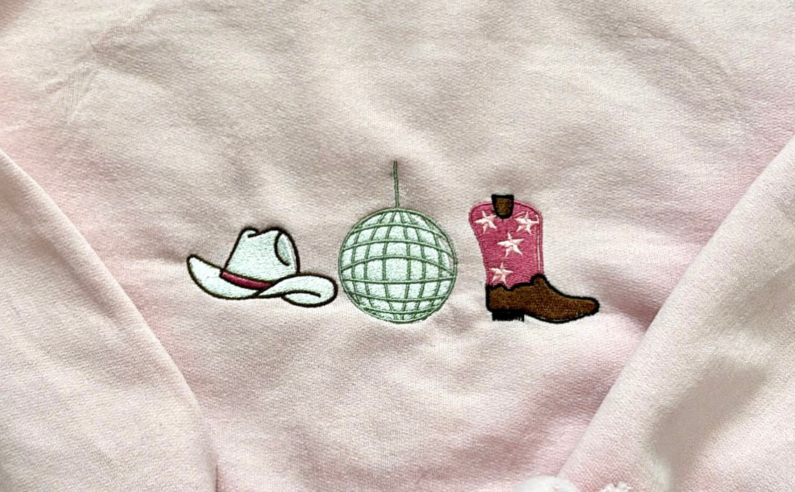 Cowgirl Embroidered Crew