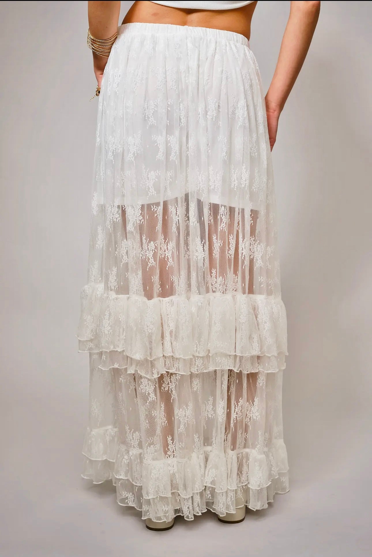 Lace & Lariat Tiered Skirt