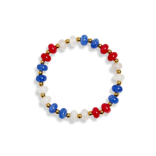 4th of July Gemstone Candy Waterproof Bracelet