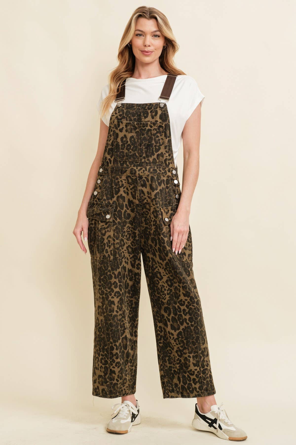 Leopard Print Overalls