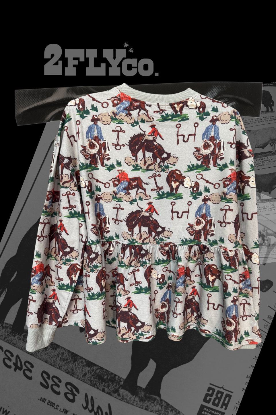 Cowhand Ruffle Sweatshirt