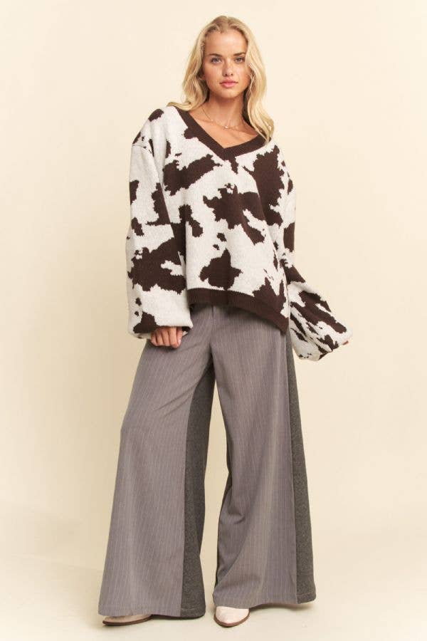CHOCO COW V-NECK SWEATER