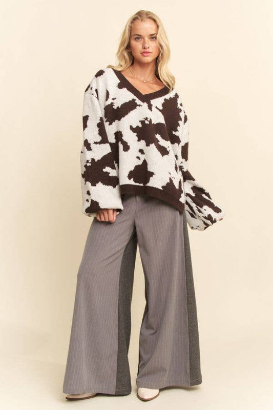 CHOCO COW V-NECK SWEATER