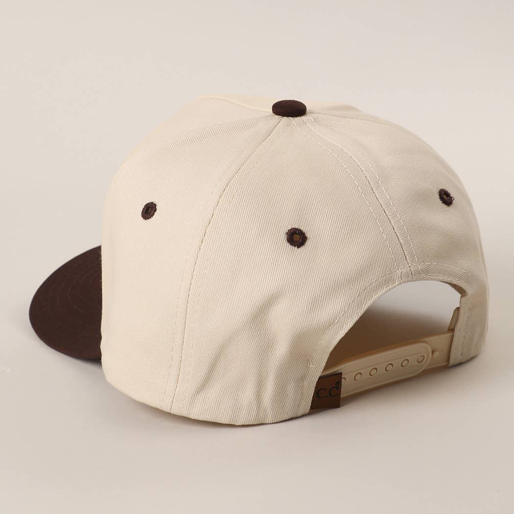 ROWDY Upside Down Embroidered Two-Tone Trucker Hat