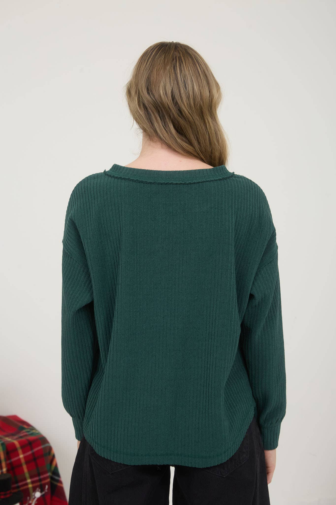 Holiday Green Long Sleeve Knit Top