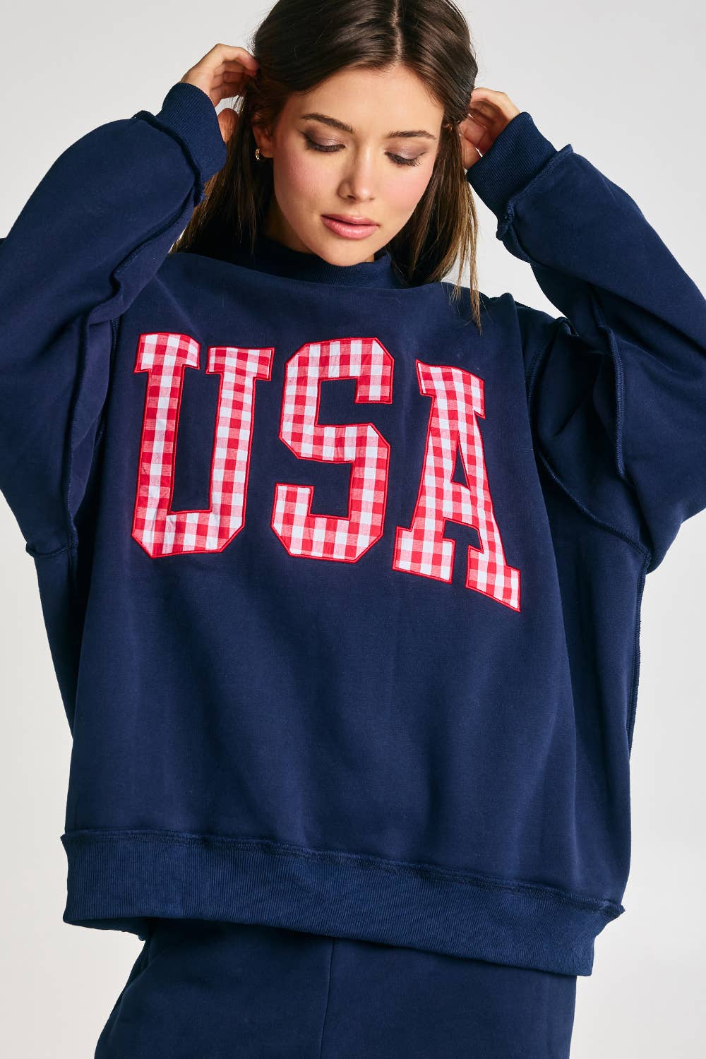 Ginghem USA Mock Neck Sweatshirt