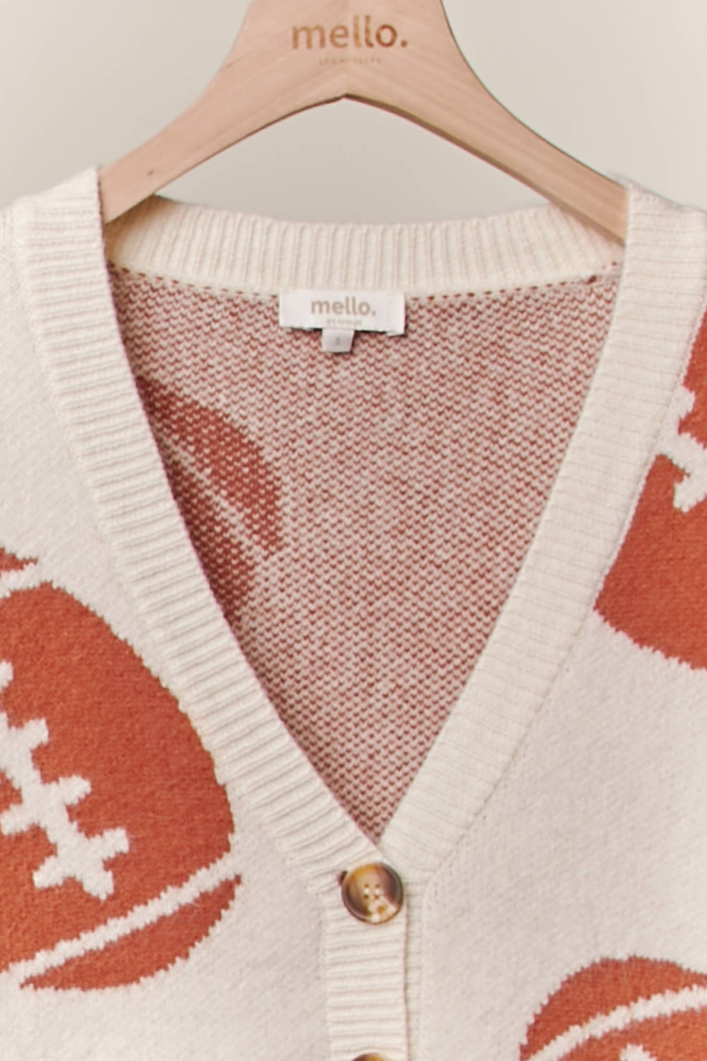 Football Button Knit Cardigan