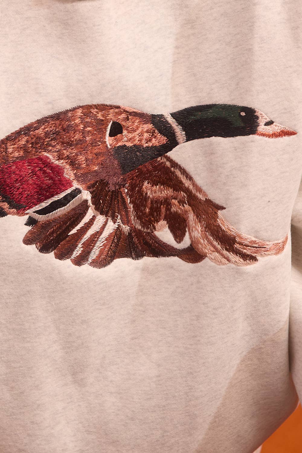 Mallard Embroidered Mock-Neck