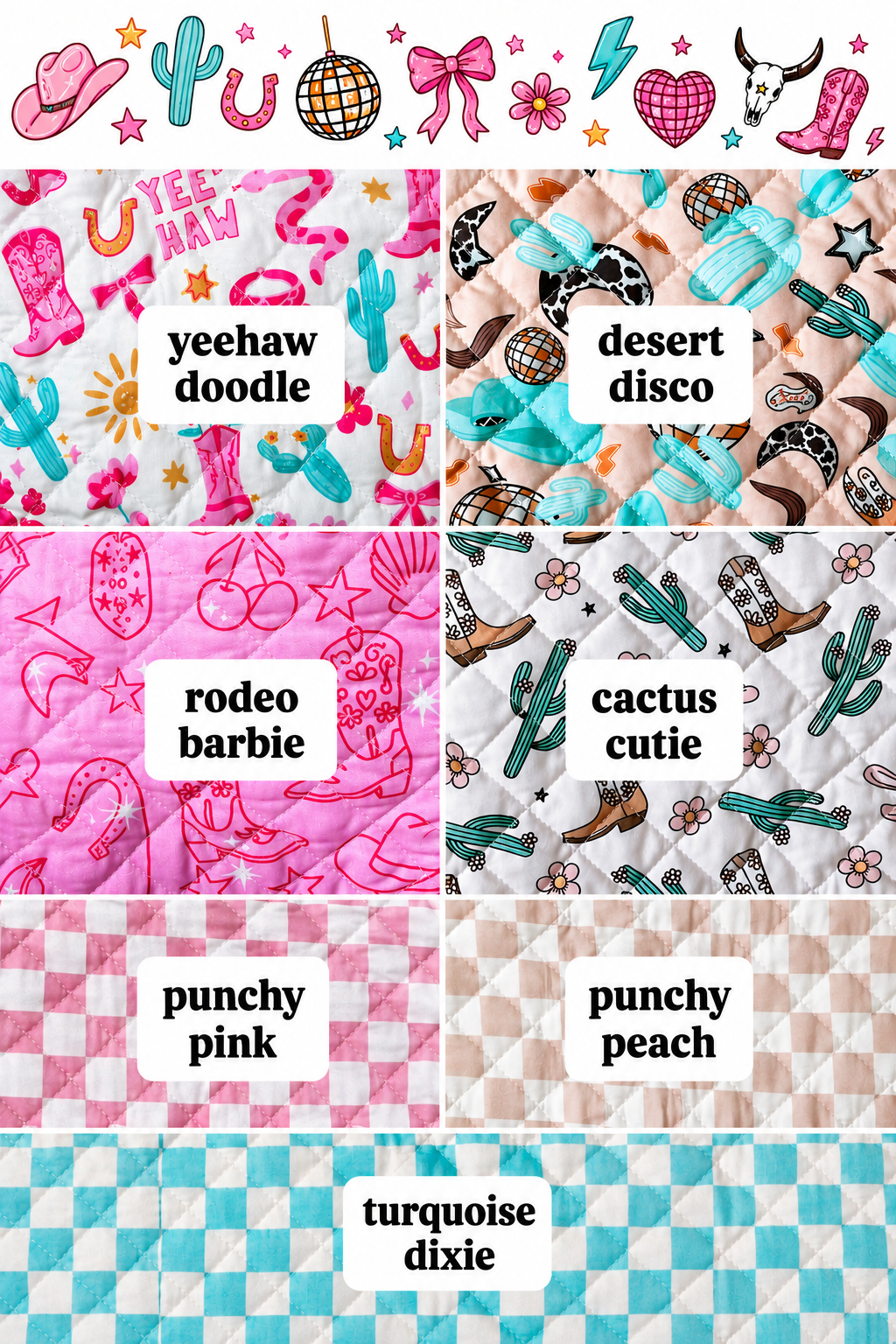 Cowgirl Quilted Cosmetic Bag