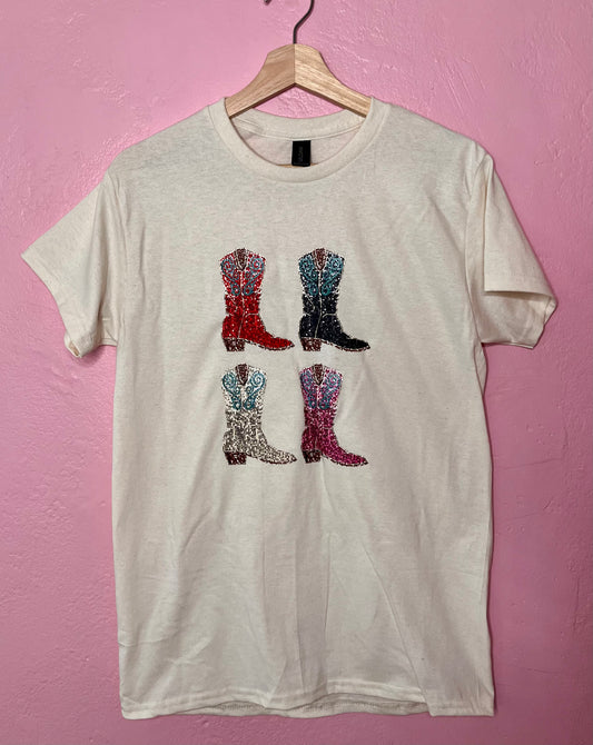 Glitter Boots Tee