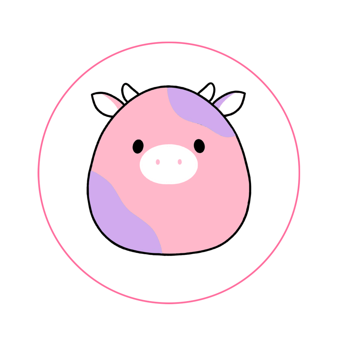 Pink Cow Sticker