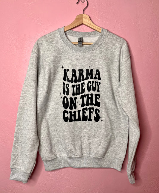 Karma Is The Guy On The Chiefs Crewneck